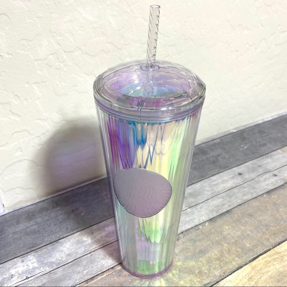 NEW Summer 2020 Starbucks Clear Iridescent Tumbler - Picture 8 of 15